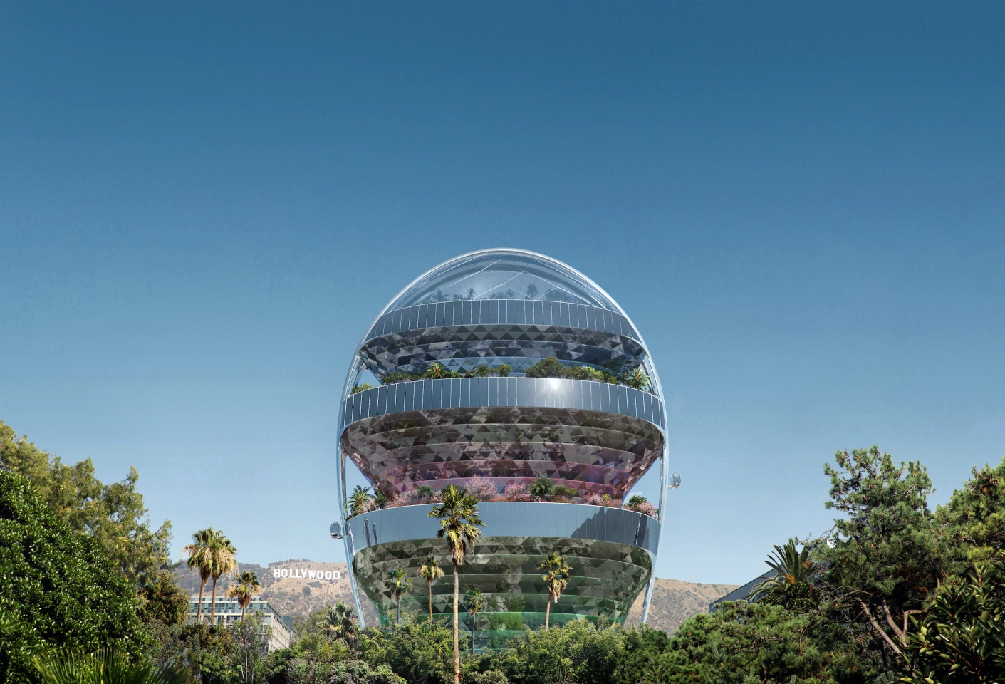 The Star's overall form is inspired by the Hollywood Hills