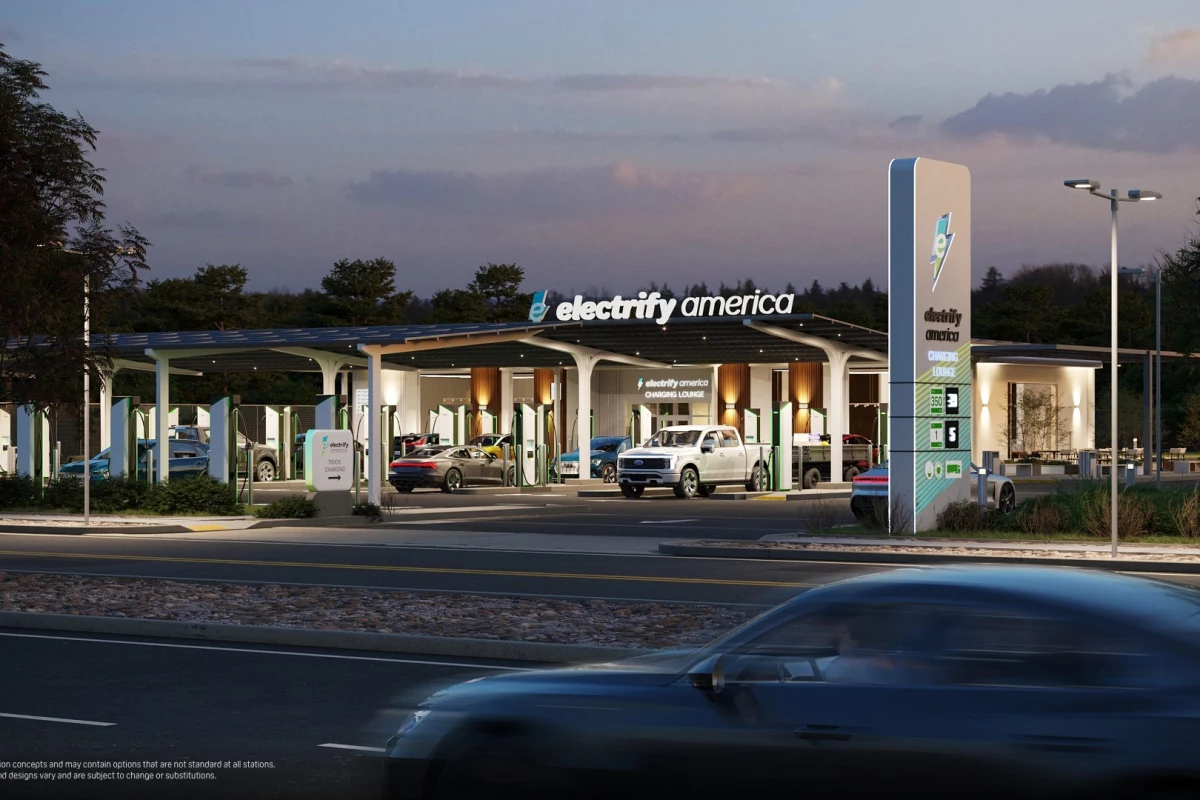 Electrify America has revealed new designs for its charging stations