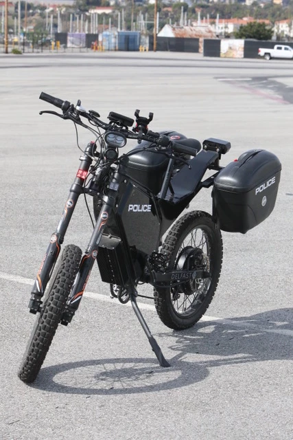 The Top Cop e-bike has front and rear damping for a smooth ride