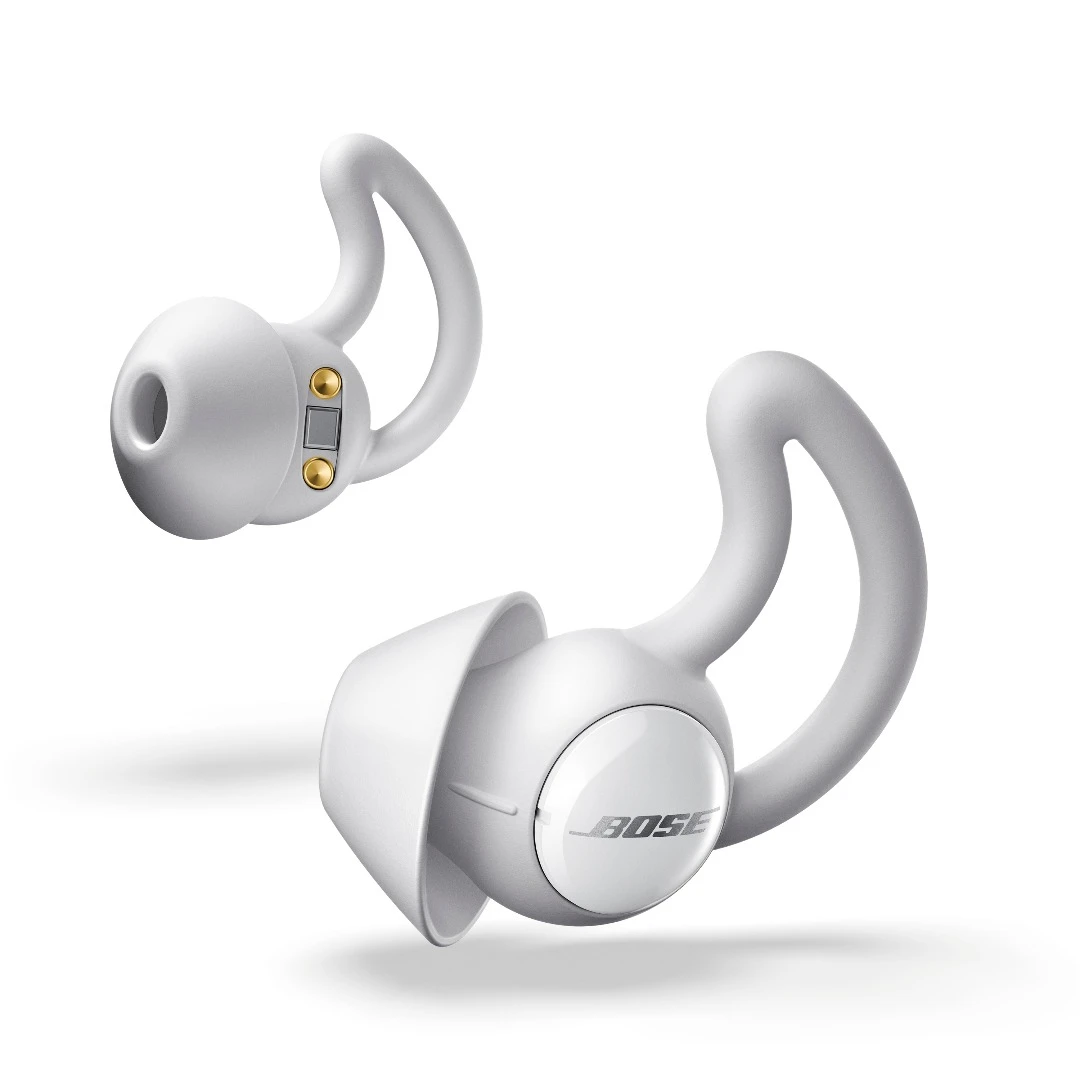 The Bose Sleepbuds fit into ears of all shapes and sizes, thanks to the banana-curved bit and the different sizes of specially-deigned rubber tips