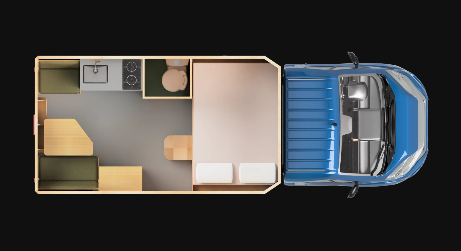 The Niderland's single-story floor plan is more compact than the Opperland's but similar in layout