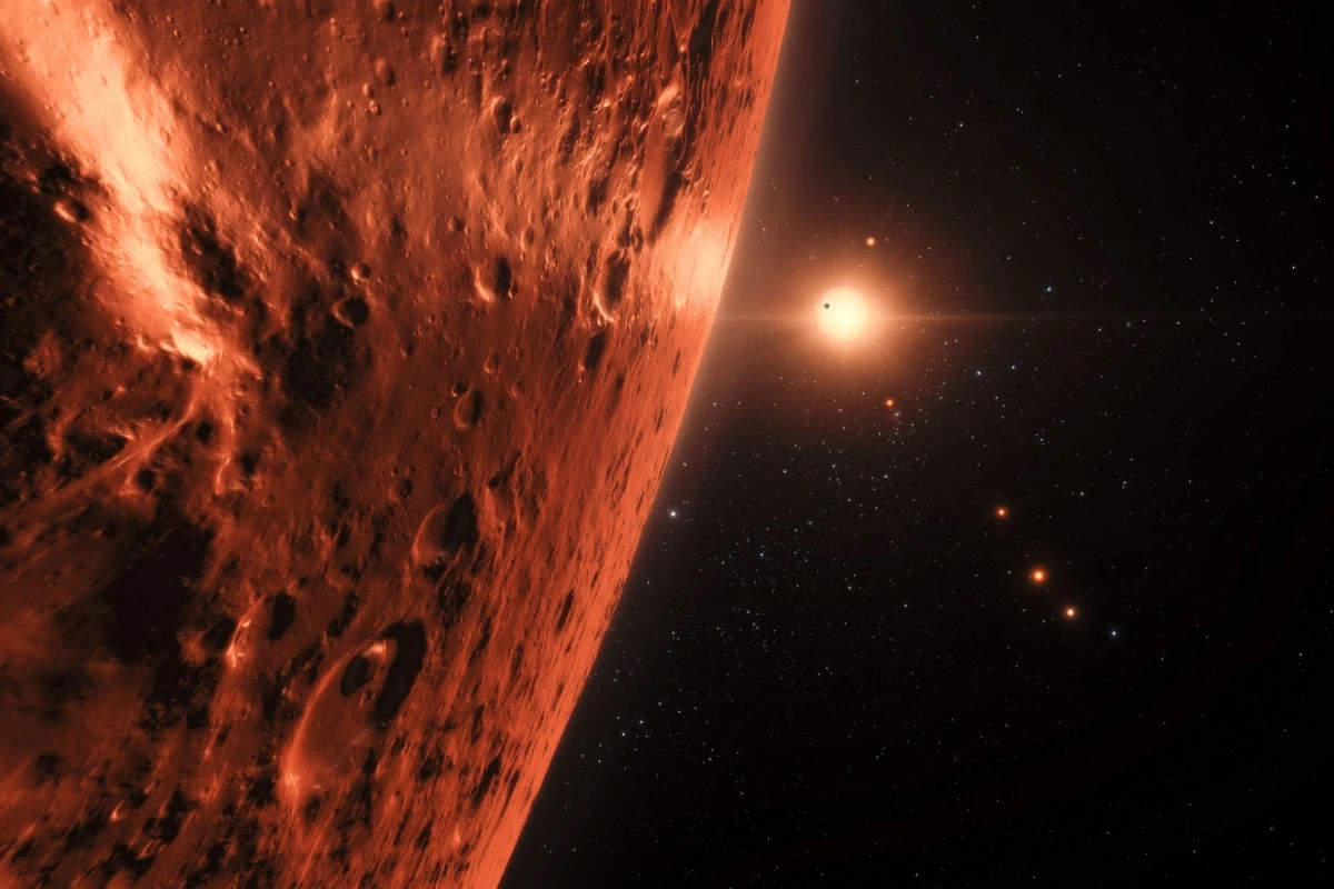 The planets in the TRAPPIST-1 system are quite close to their parent star