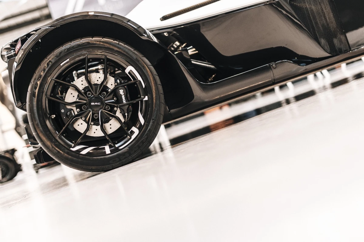 BAC says its new wheels cut weight by 20 percent on each axle