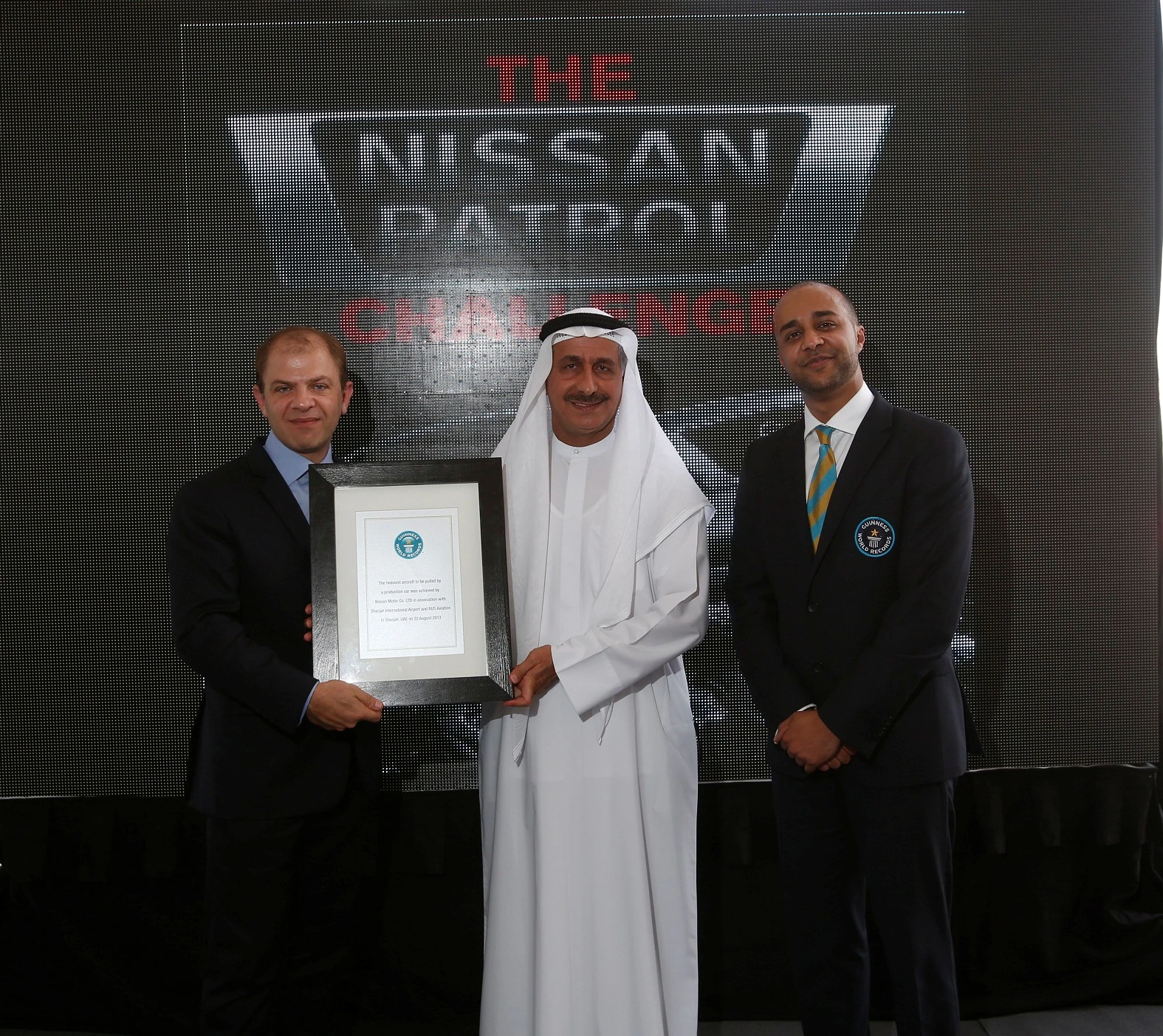 The Guinness World Record was set in the presence of His Excellency Dr. Ghanem Alhajiri, Chairman of Sharjah International Airport