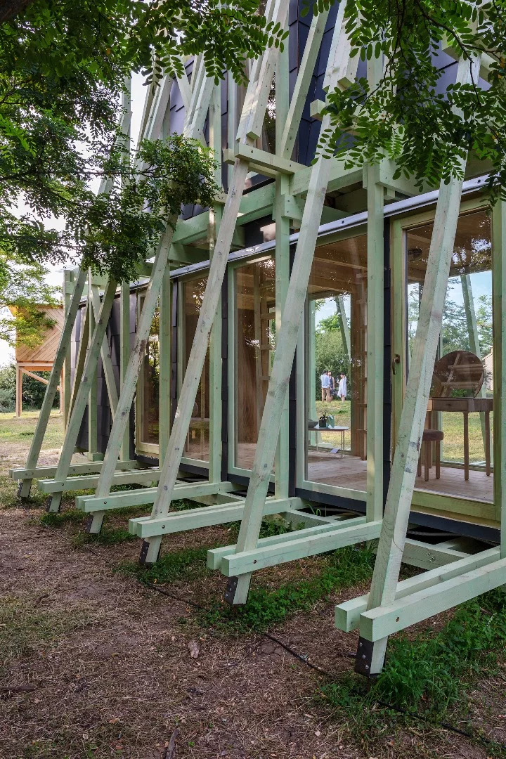 Ziggurat Delivery is constructed from wood and thermal insulation