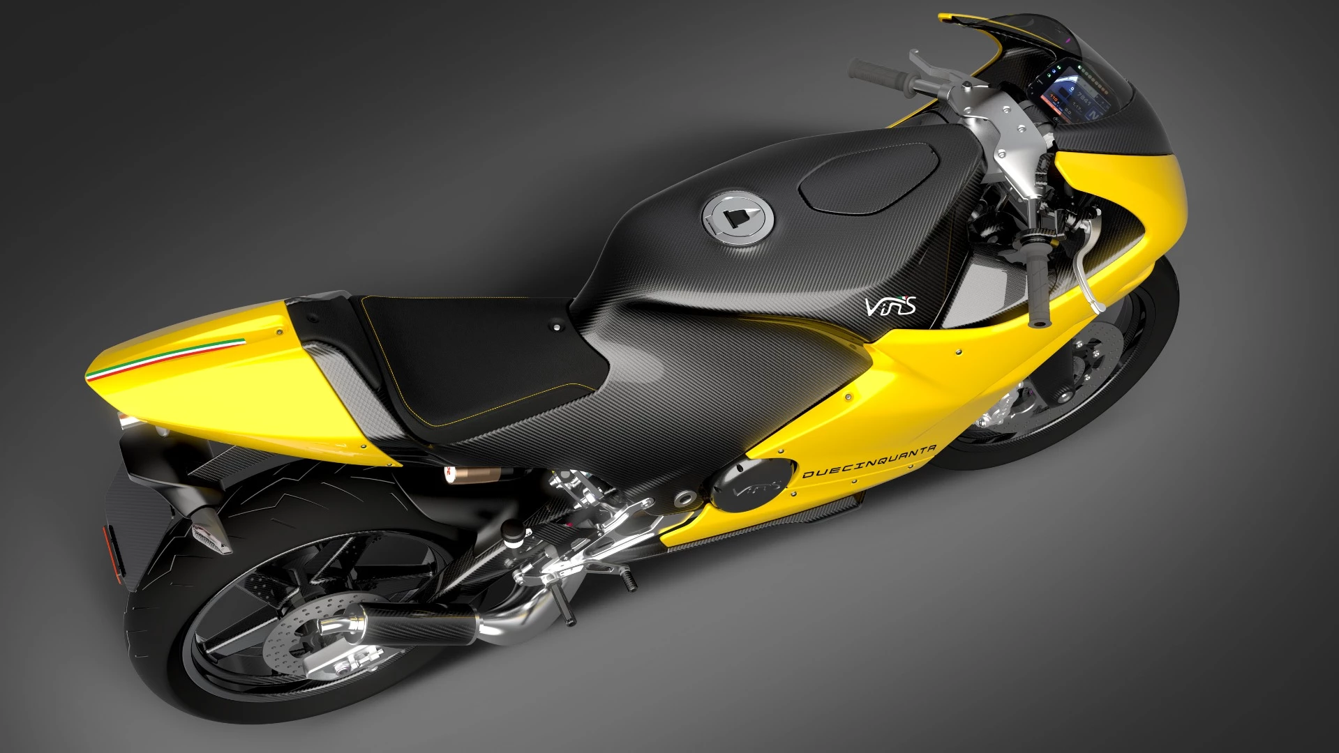 Vins Duecinquanta: carbon monocoque frame gives it a unique shape