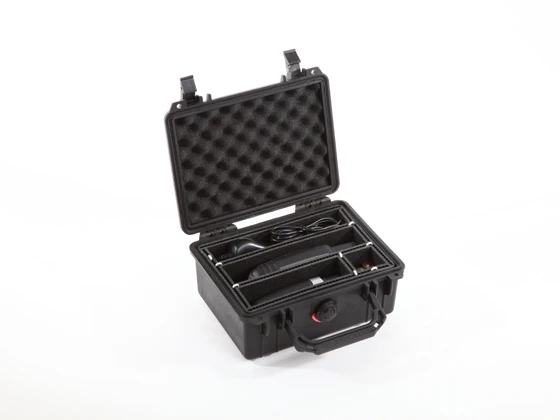 A hard case fitted with a TrekPak