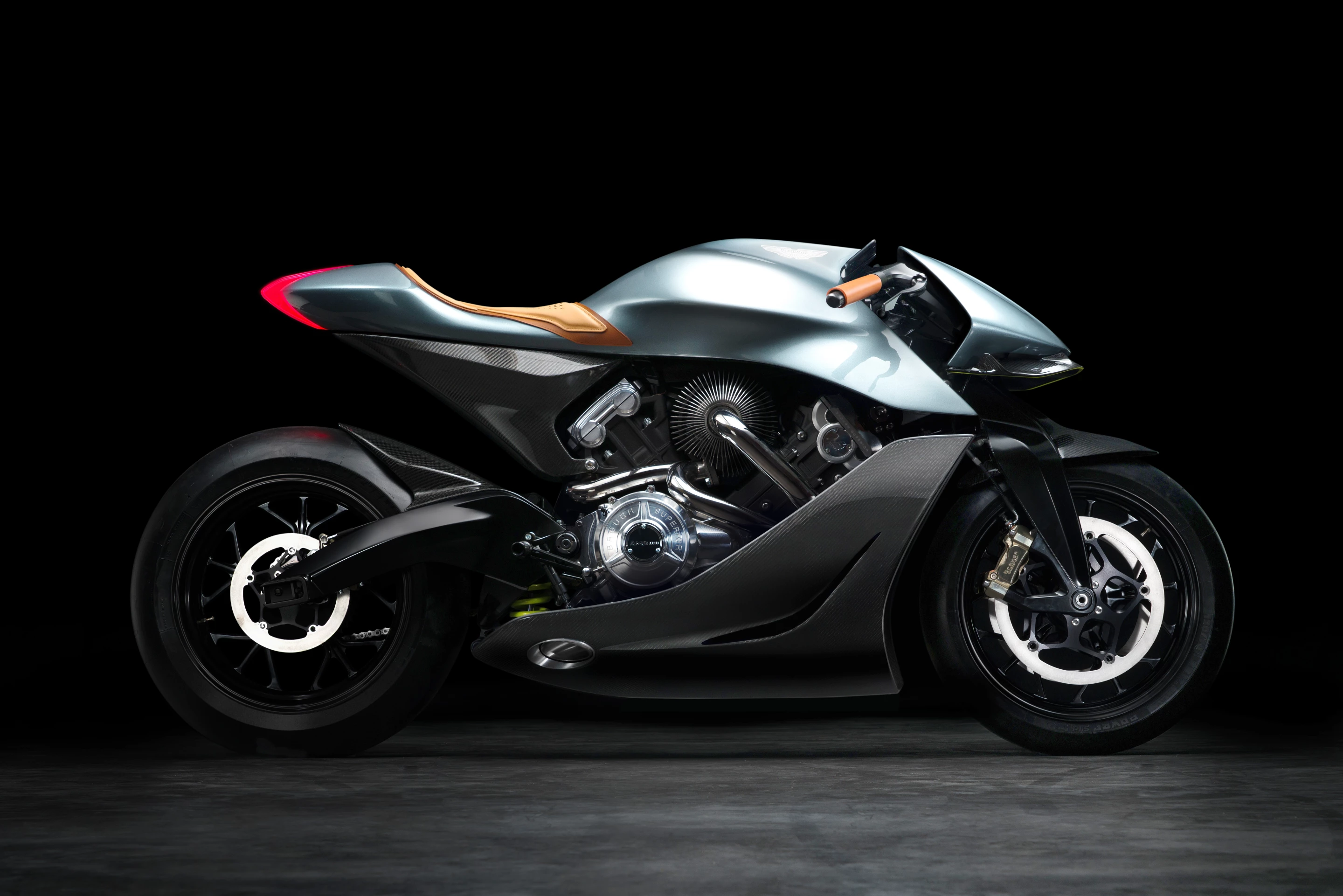Aston Martin's creative input, Brough Superior's engine and build quality