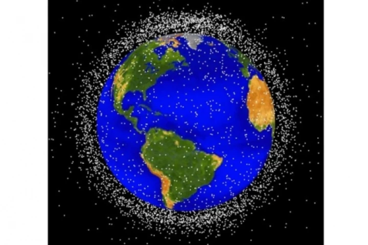 It's busier up there than it looks. Concentration of orbital debris in low Earth orbit within 2,000km of earth's surfaceImage: NASA Orbital Debris Program Office