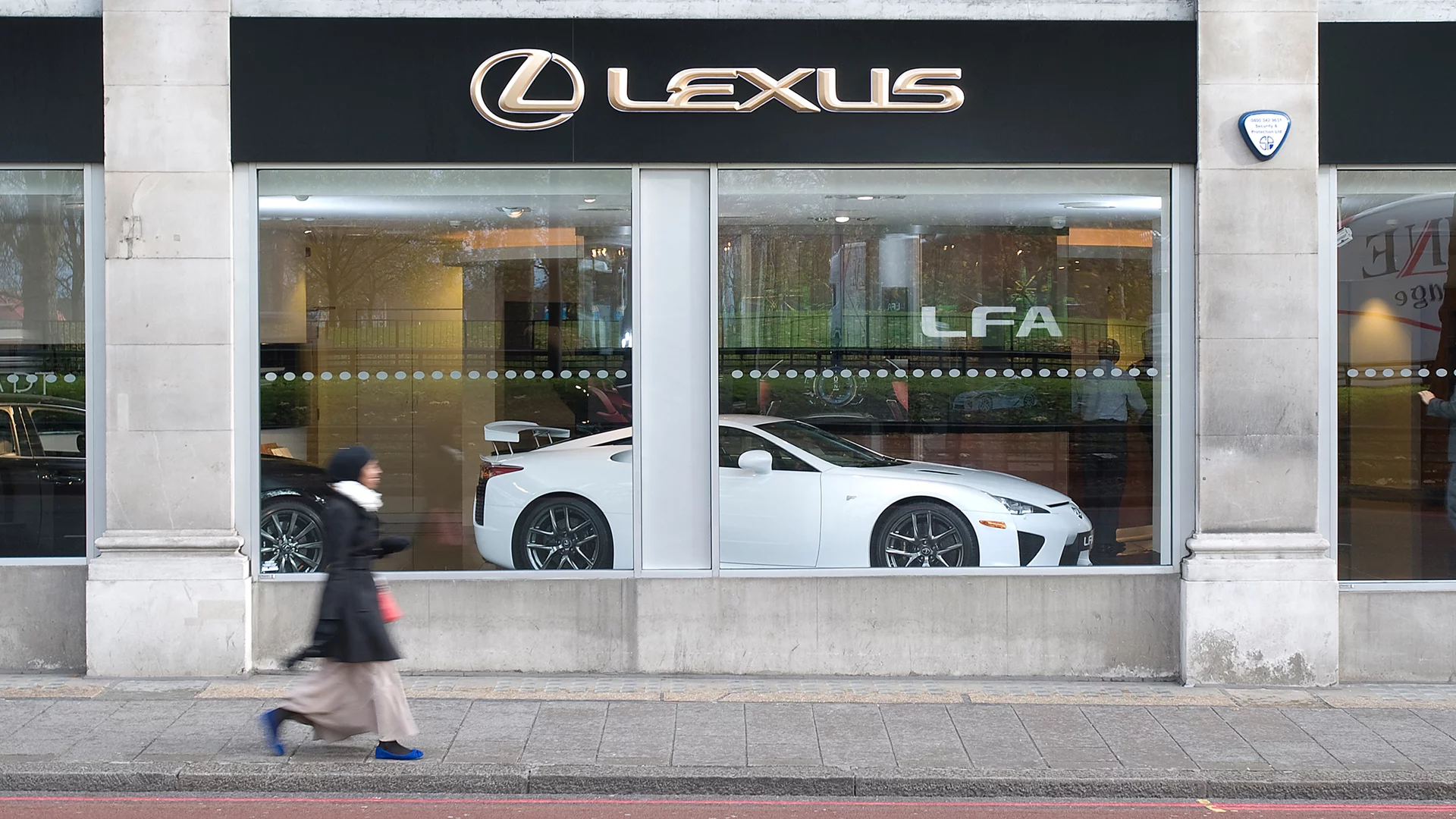 The Lexus showroom in London