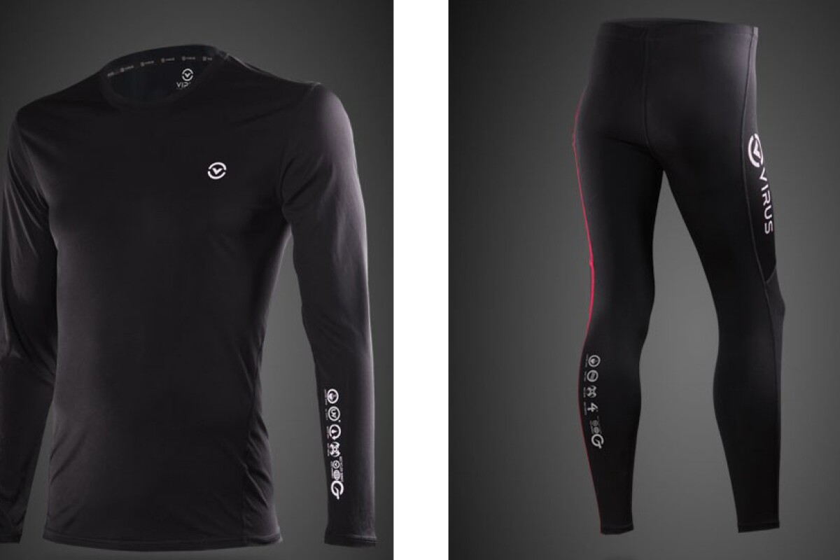 Virus base layer garments provide use recycled coffee beans in the fiber to provide warmth and protection