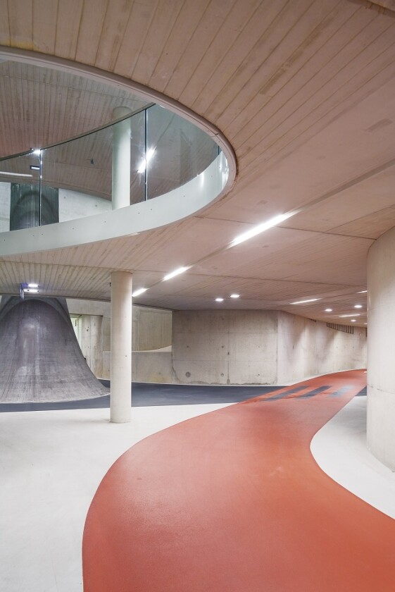 The facility is designed to offer cyclists convenience, speed and safety