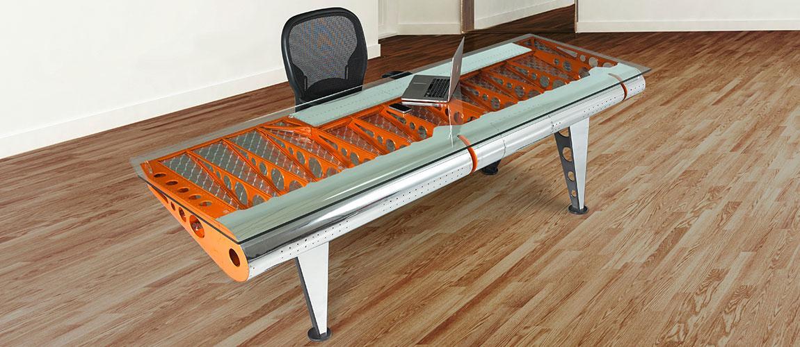 This stunning desk is made from part of an Albatross flying boat