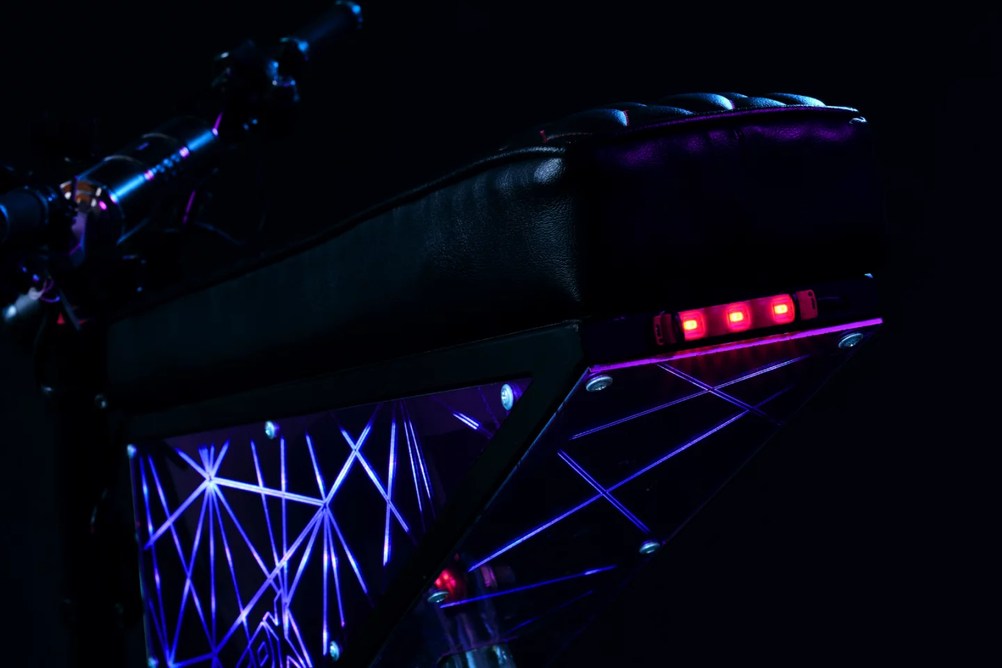 The CyberX is designed to be highly customizable from the color of the steel frame, to the seat stitching, to options like the laser-printed side panels