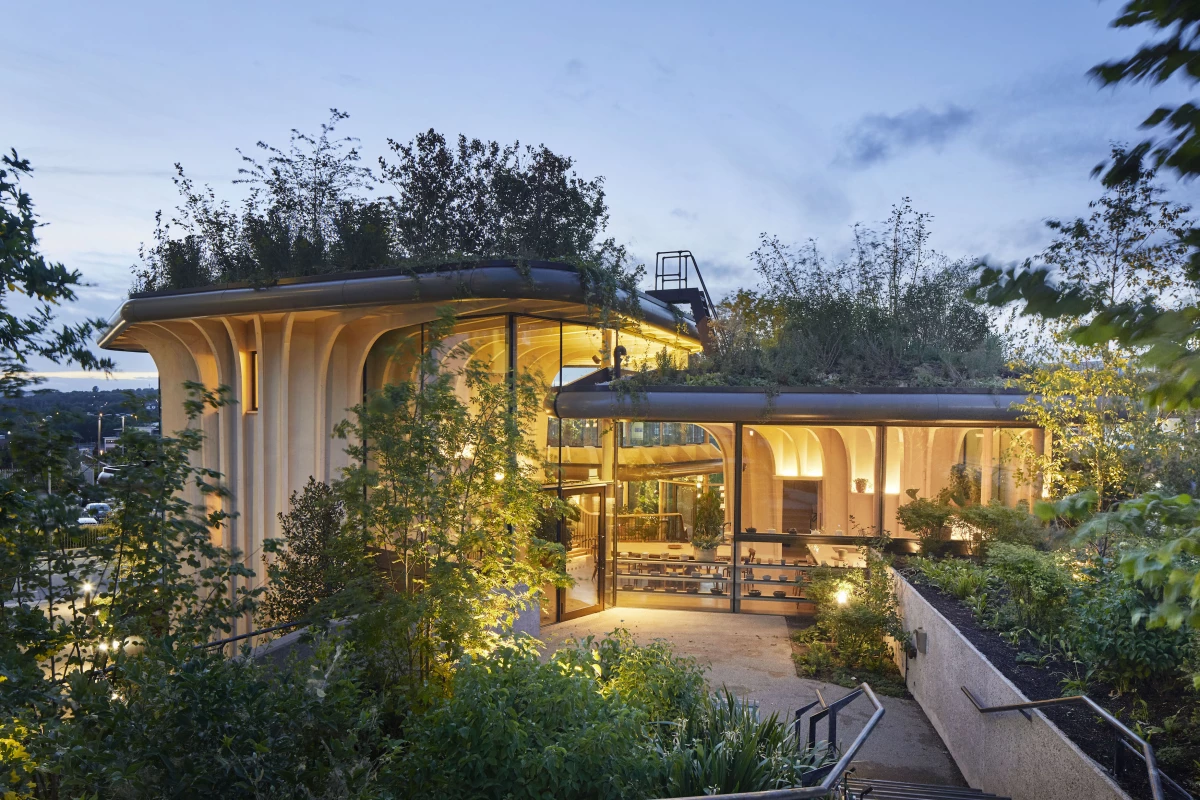 Visitors to Maggie's Leeds are encouraged to participate in caring for its 23,000 bulbs and 17,000 plants