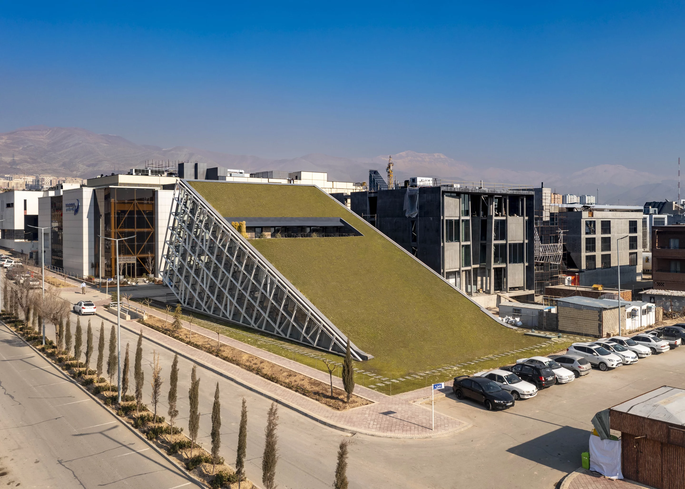 The Turbosealtech New Incubator and Office building is topped by a green roof
