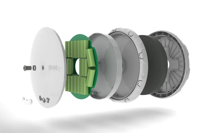 A cross section of the Smart Wheel's motor