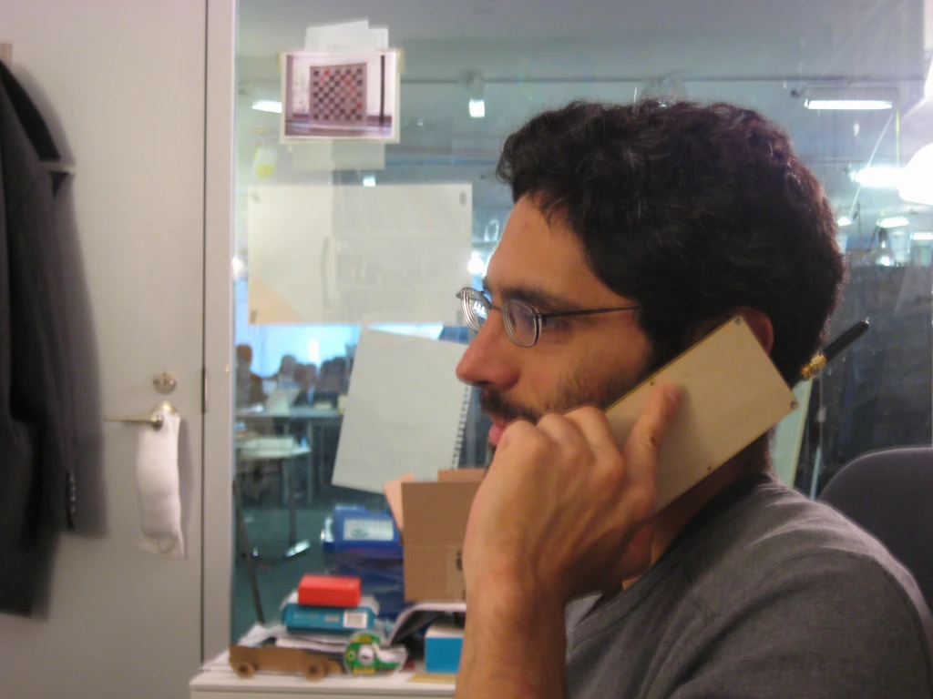 Mellis makes a call to his Dad (Photo: David Mellis)