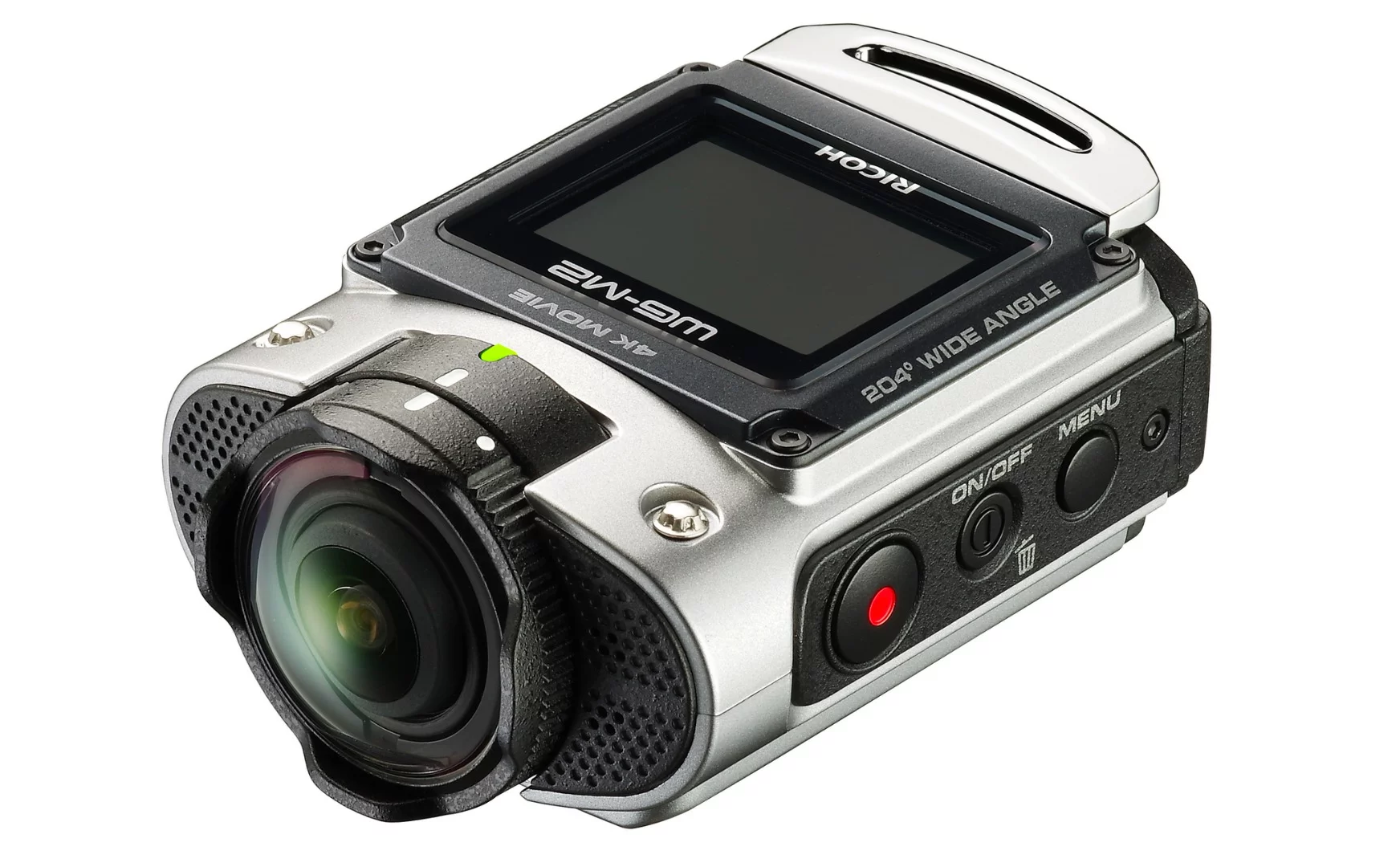 The Ricoh WG-M2 will be available by the end of March, in either orange or silver, priced at US$300