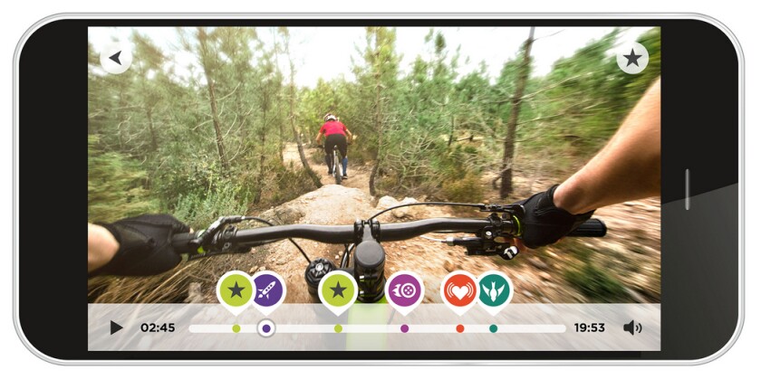 A built-in media server and automatic tagging of highlights makes it easier to edit videos with the TomTom Bandit action camera