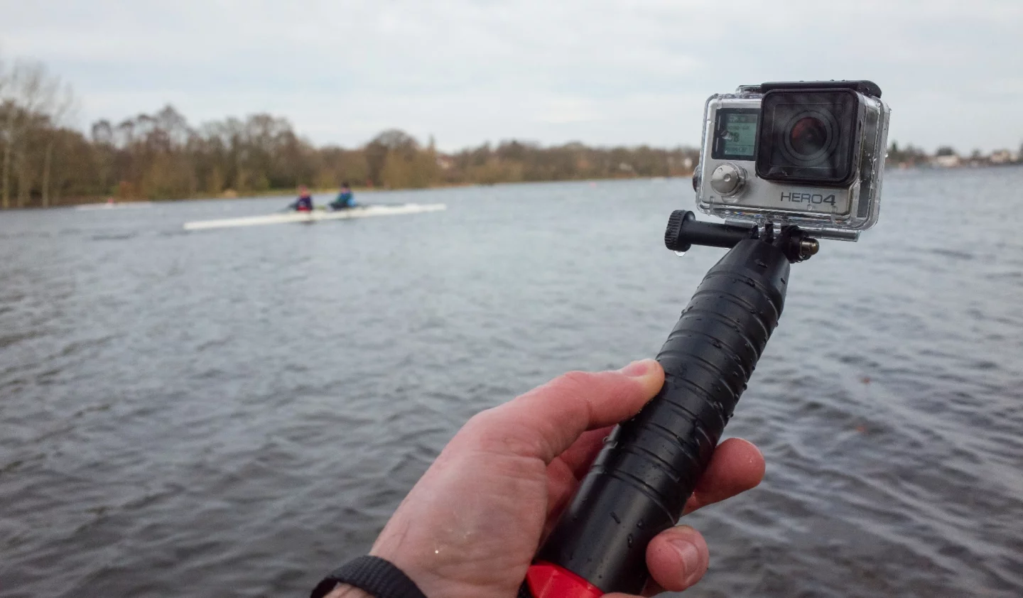 The Joby Action Grip is a sturdy floating grip for a GoPro or other action camera