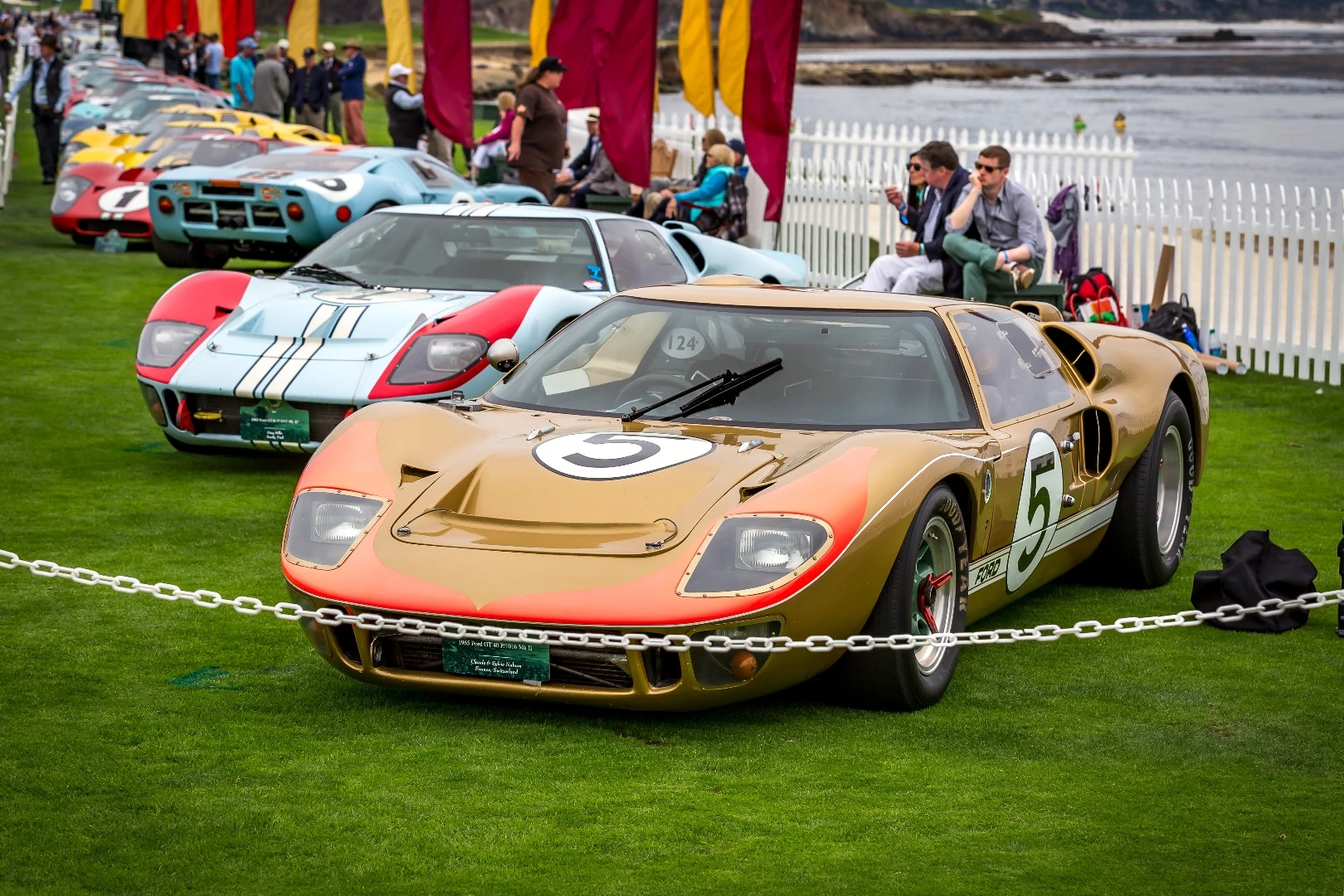 19 legendary Ford GT40s graced the lawn at the 2016 Pebble Beach Concours d'Elegance