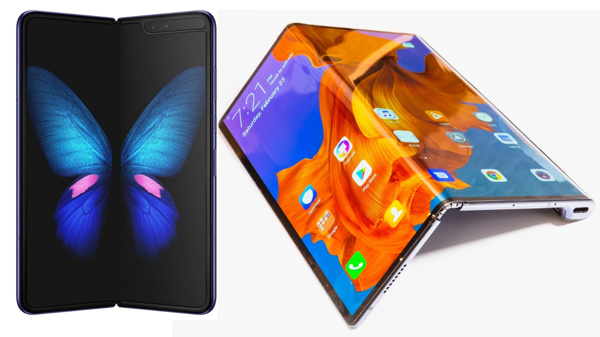 How do the Samsung Galaxy Fold and Huawei Mate X stack up?