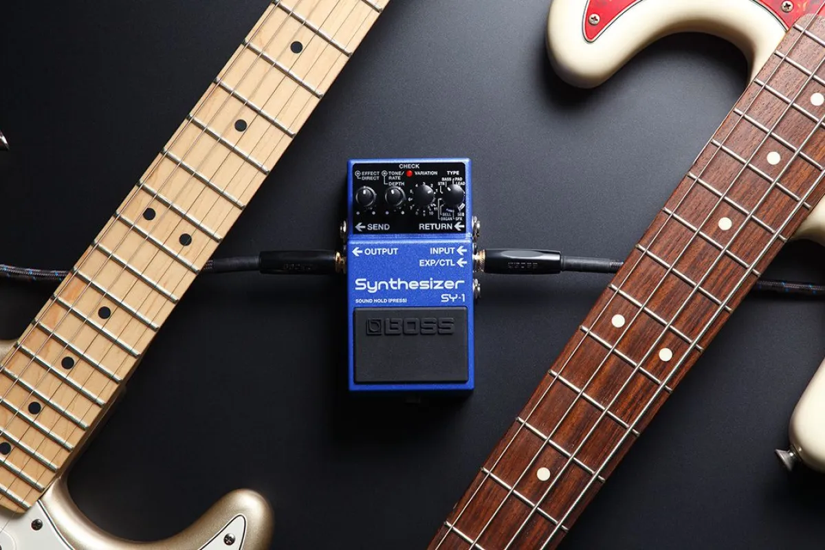 The Boss SY-1 Synthesizer pedal puts 121 synth sounds at a player's feet