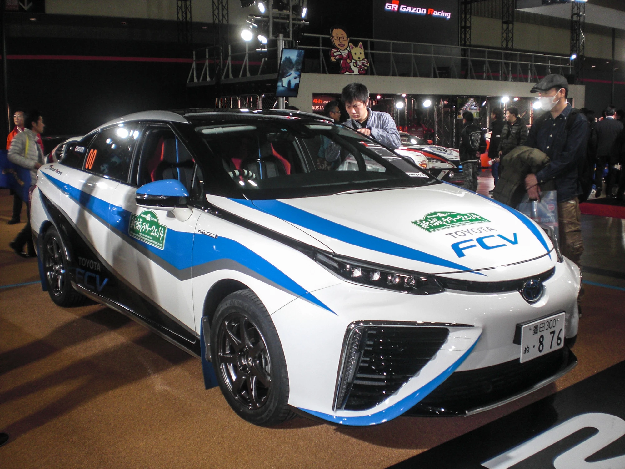 This rally spec version of Toyota's Mirai FCV was used as course car on the final round of the 2014 Japanese Rally Championship (Photo: Stephen Clemenger/Gizmag.com)