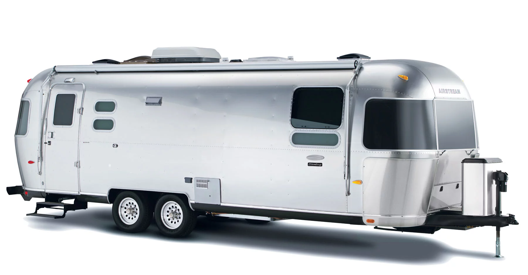 The new Airstream International Sterling features aluminum inside and out