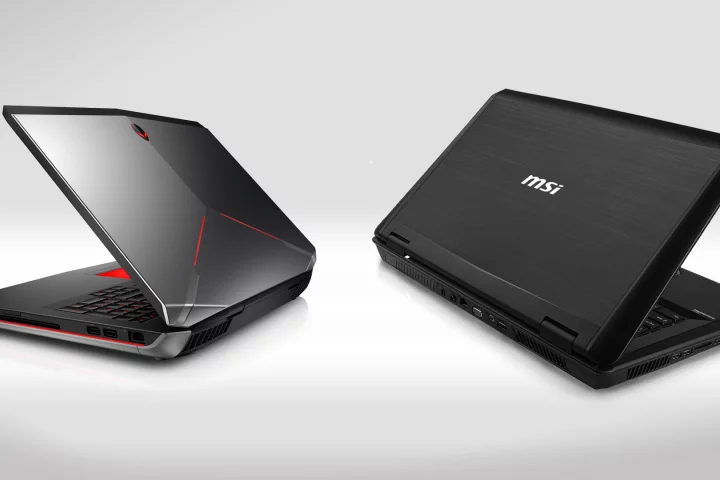 The Alienware 17 (left) and MSI GT70 2OD (right)