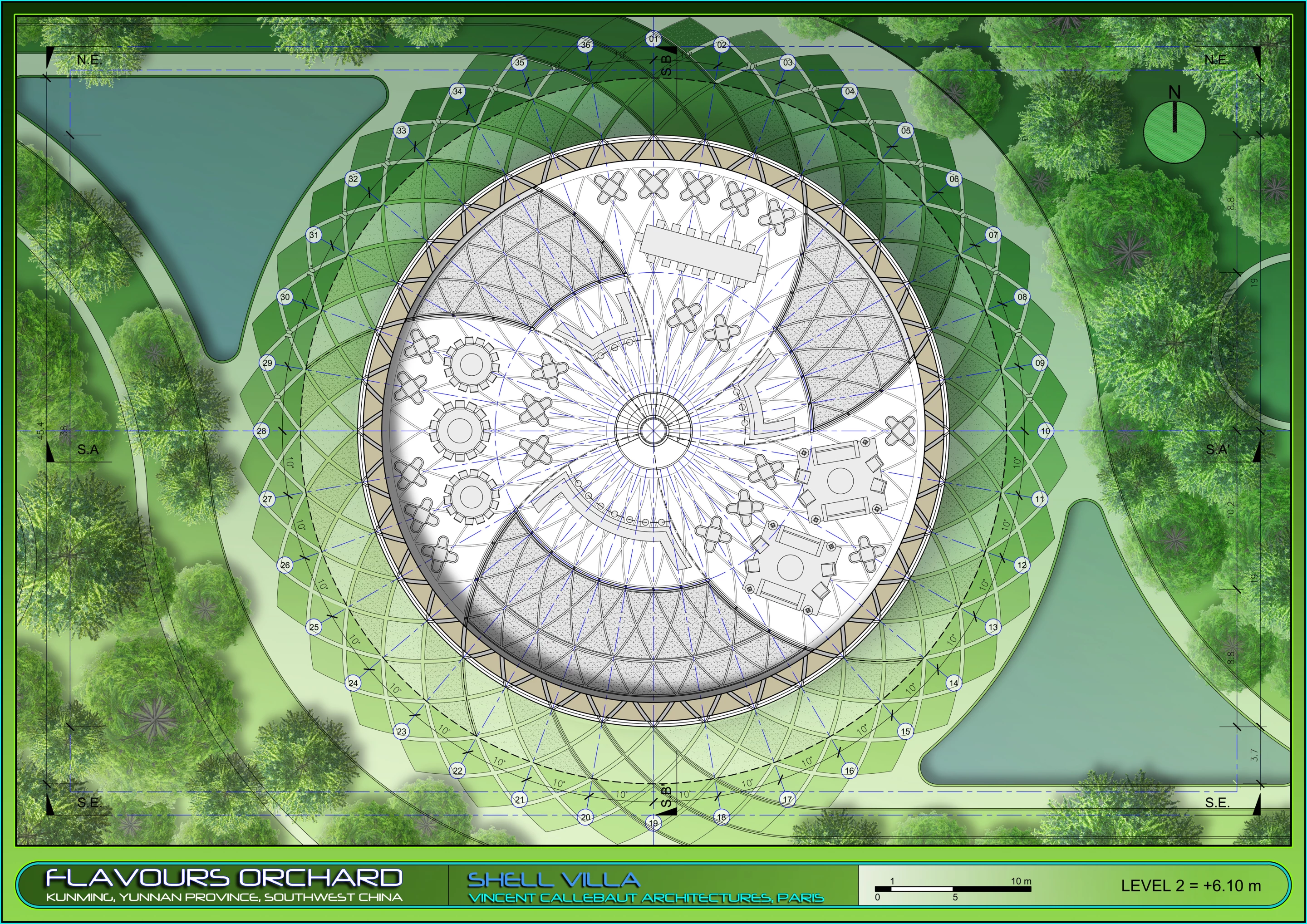 Shell Villa level 2 (Image: Vincent Callebaut Architectures)