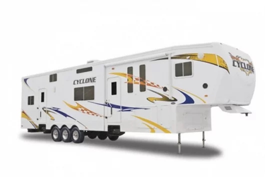 Cyclone Toy Hauler Fifth Wheel by Heartland