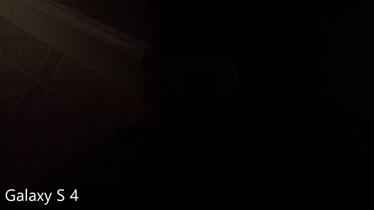Poorly-lit shot taken with the Galaxy S4