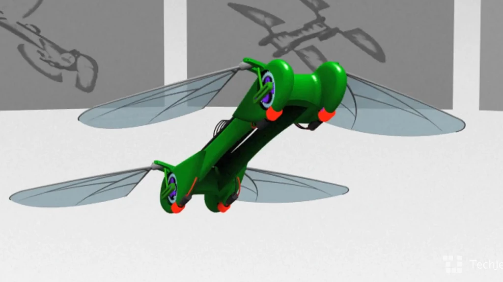 Computer image of the Dragonfly micro UAV