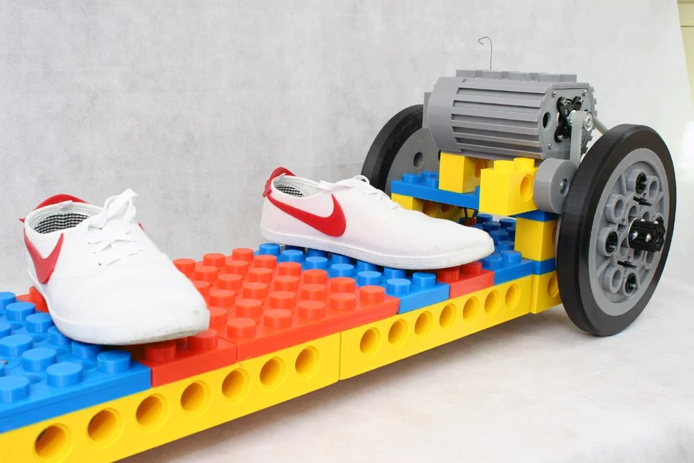 The "Lego" deck is strengthened using a ply board and a steel rod running its length