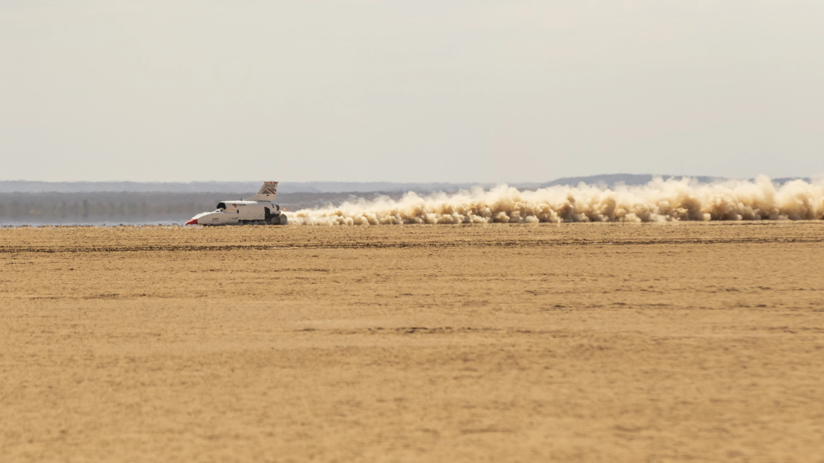 The Bloodhound LSR car in action