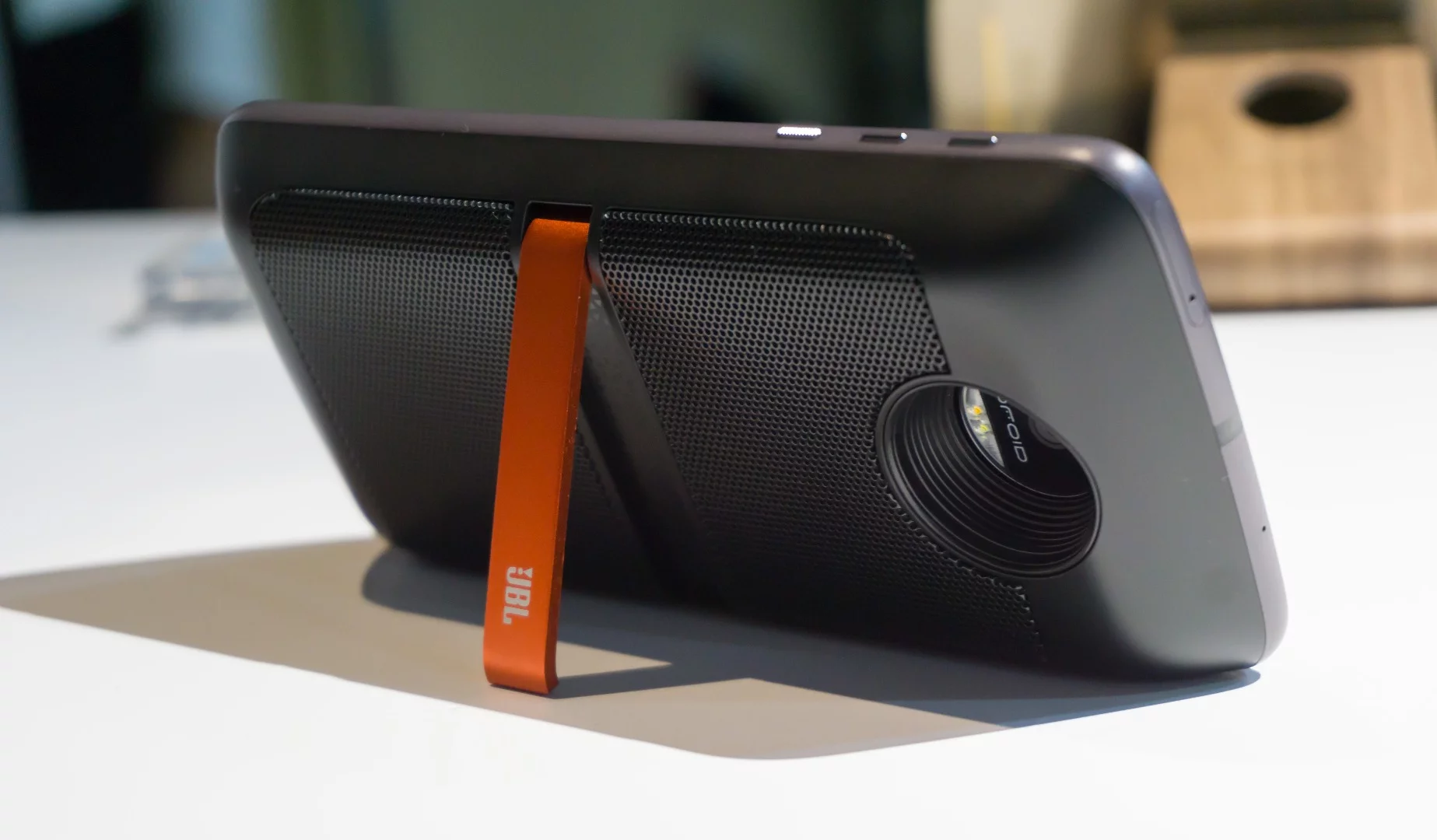 The back of the JL SoundBoost module is one big speaker