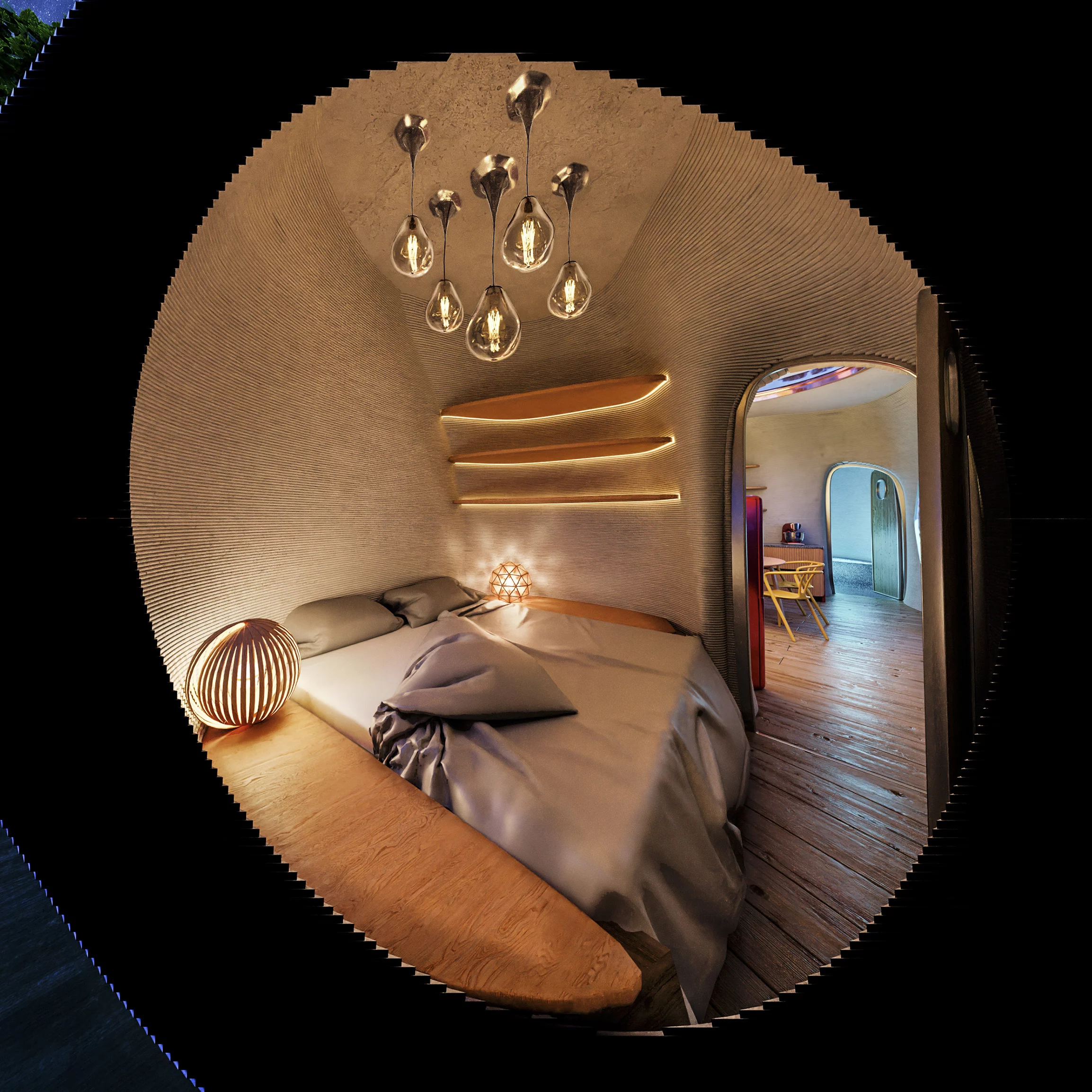 Warmer light and odd geometries in the bedroom