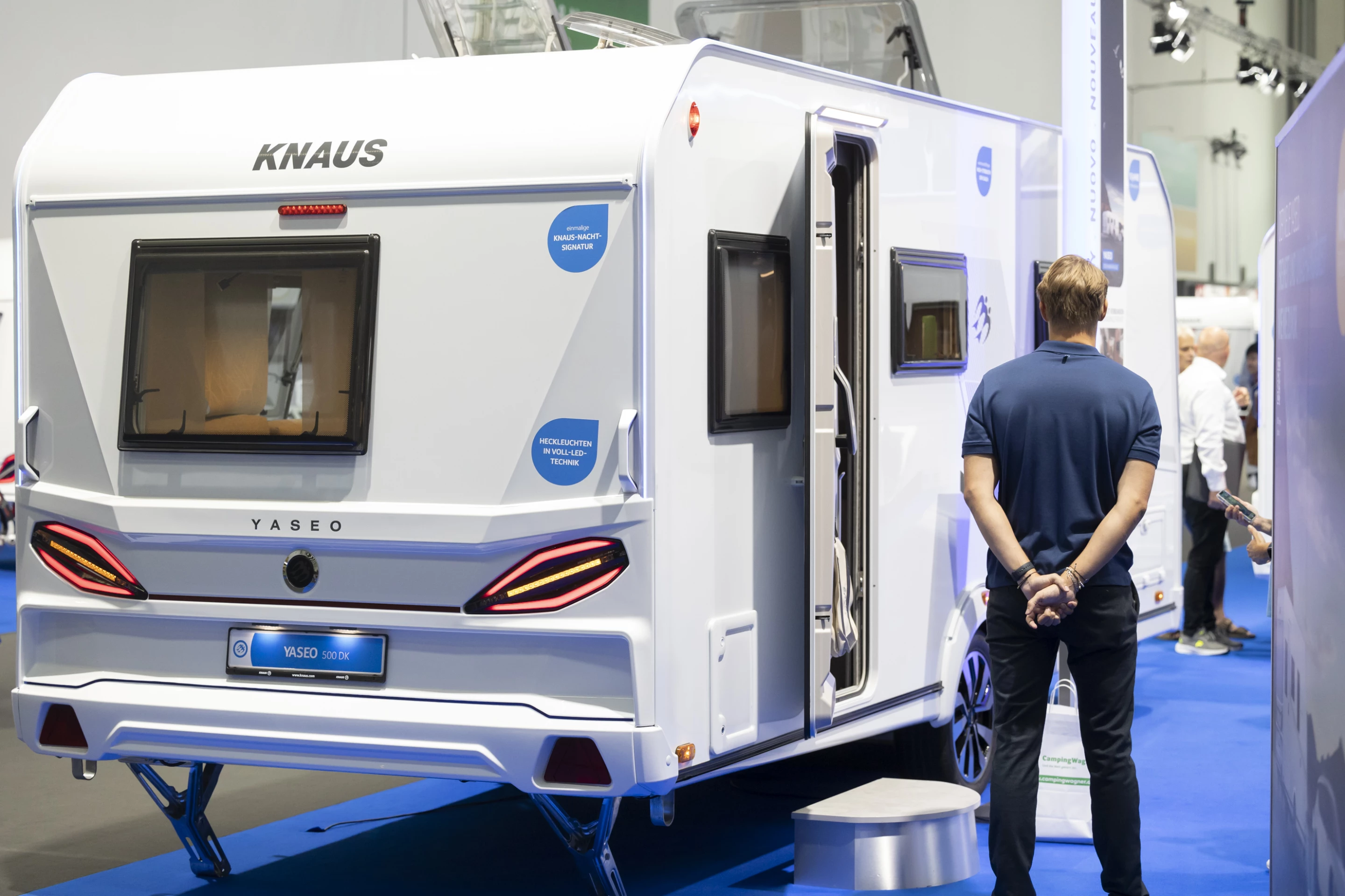 Knaus Yaseo 500 DK on show at the 2023 Düsseldorf Caravan Salon