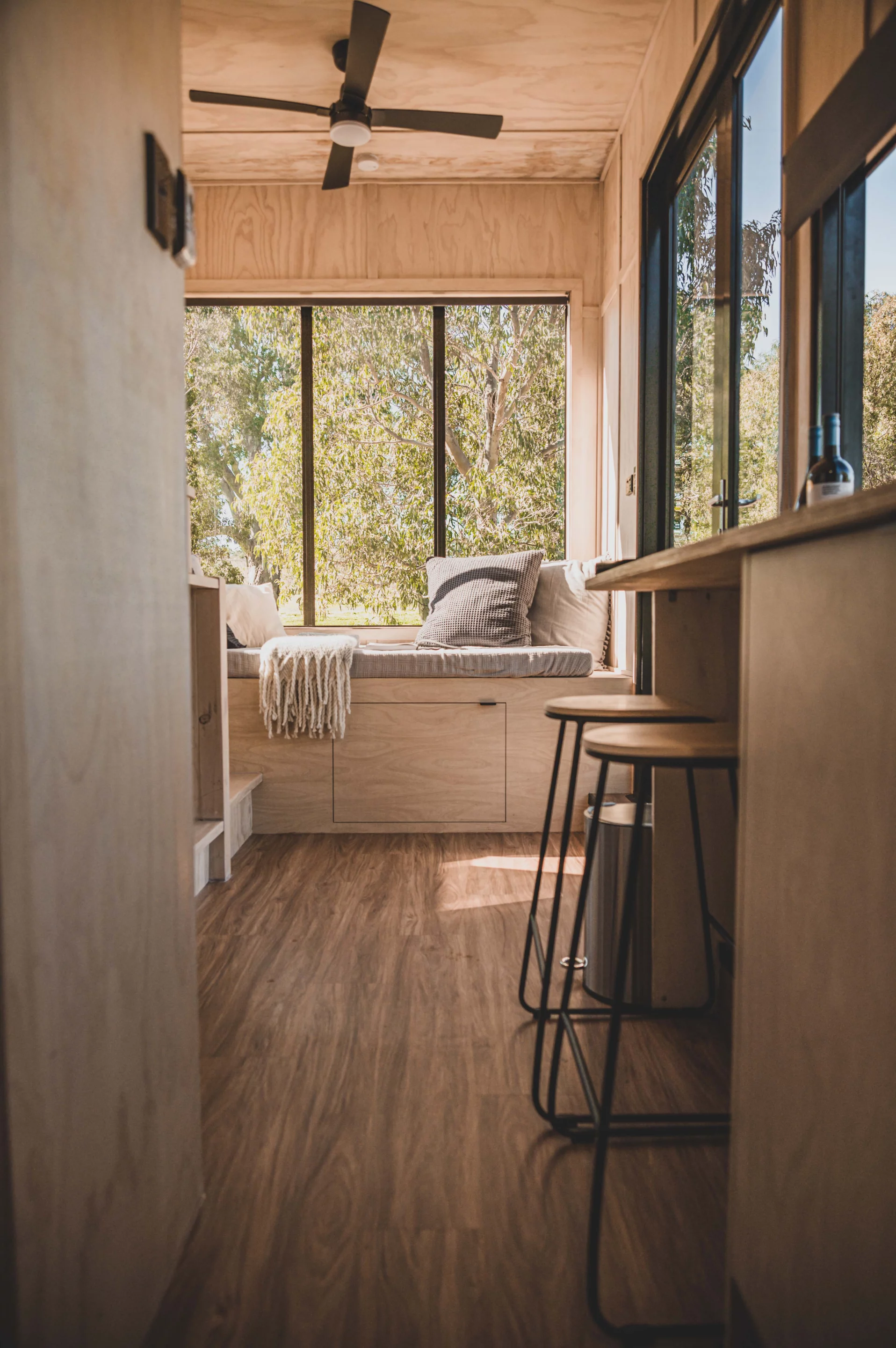 Bella, the latest off-grid-dwelling from Cabn, features large windows for maximum light