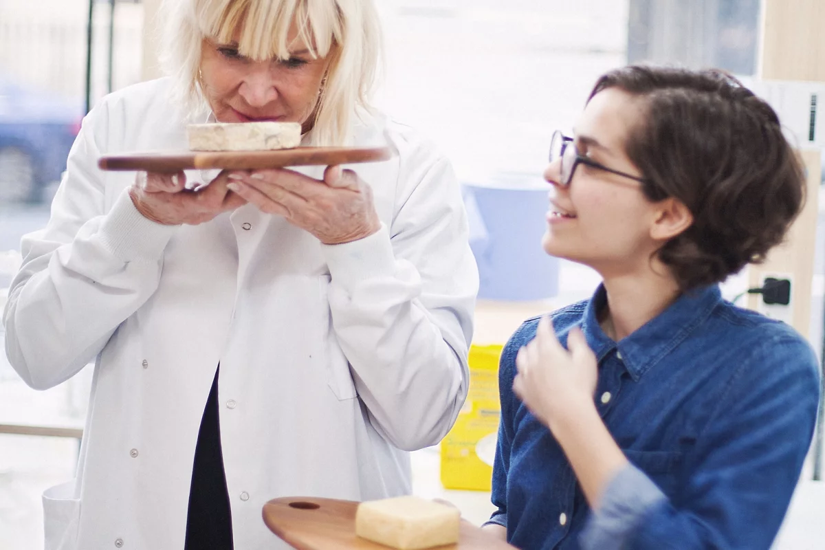 The Selfmade cheese, by Christina Agapakis and Sissel Tolaas, is part of Grow Your Own ... Life After Nature exhibit (Photo: Science Gallery at Trinity College Dublin)
