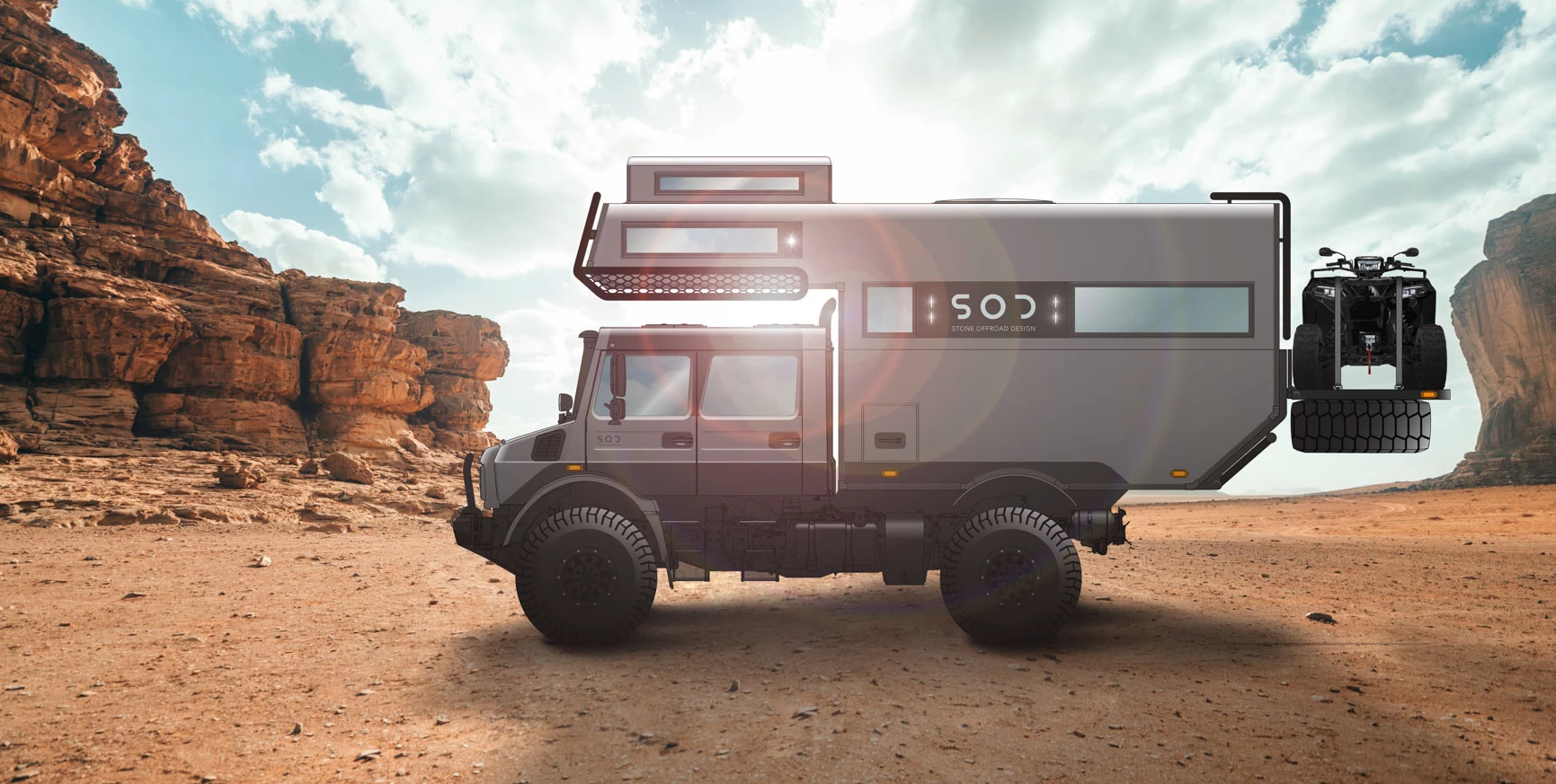 SOD pushes out a distinctive pop-up all-terrain motorhome