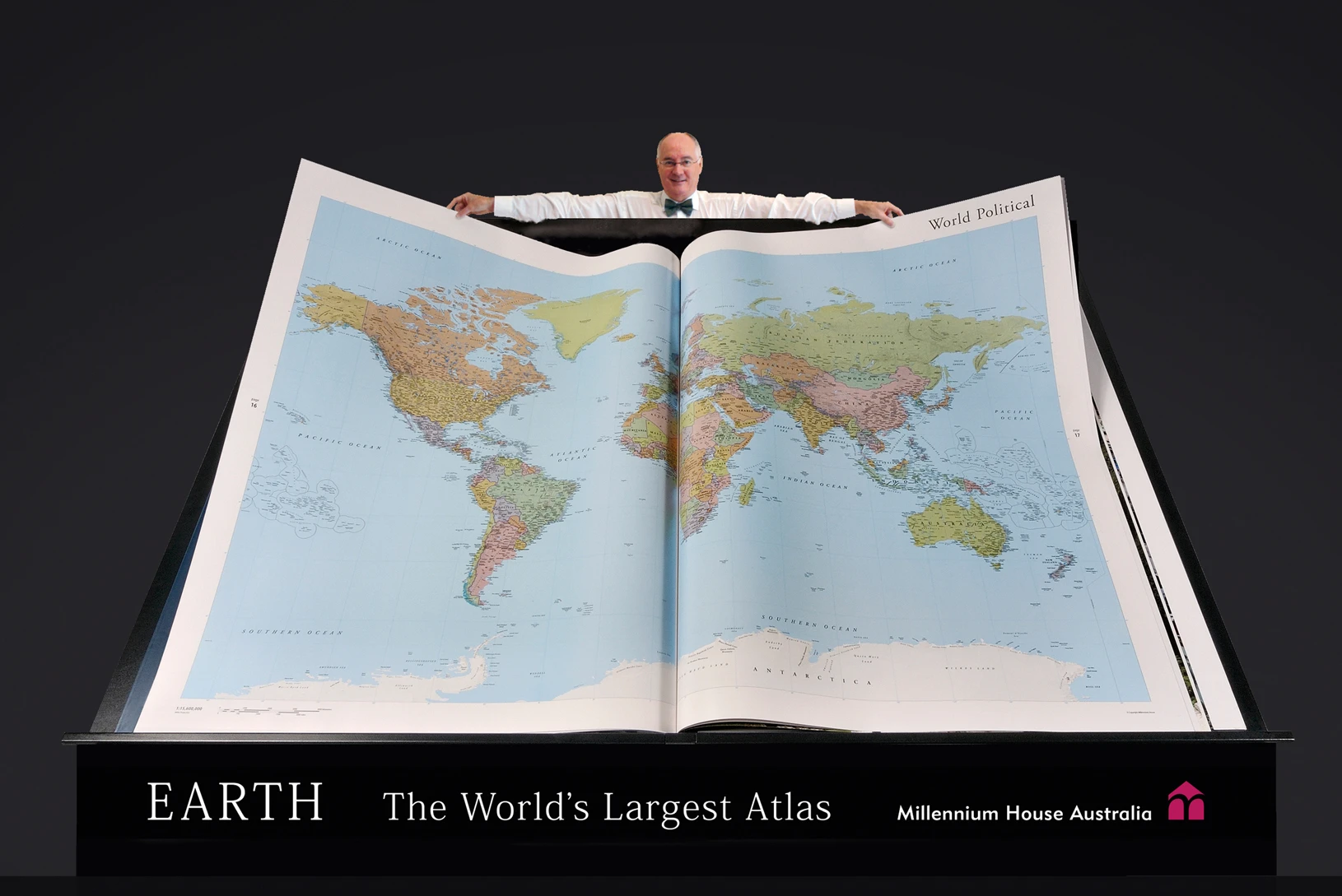 Though yet to be made official, the Earth Platinum Atlas is set to break the official record for the world's largest Atlas - a record that has stood since 1660, held by the Klencke Atlas housed at the British Library (Photo via the Altea Gallery)