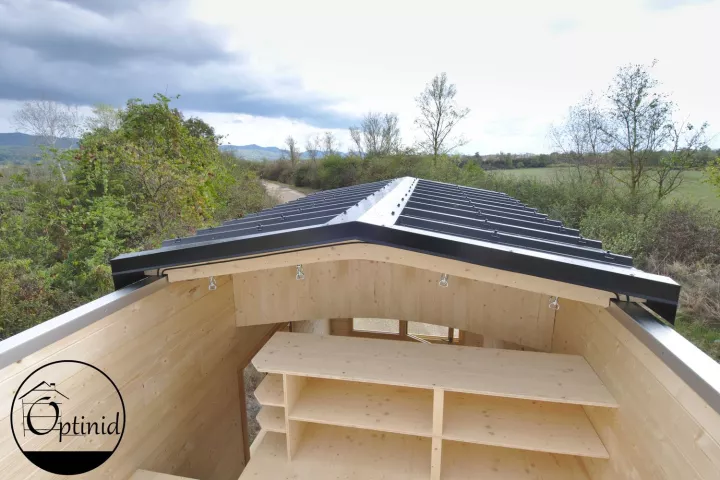The Marie Ange's roof slides open to expose the bedroom to the elements