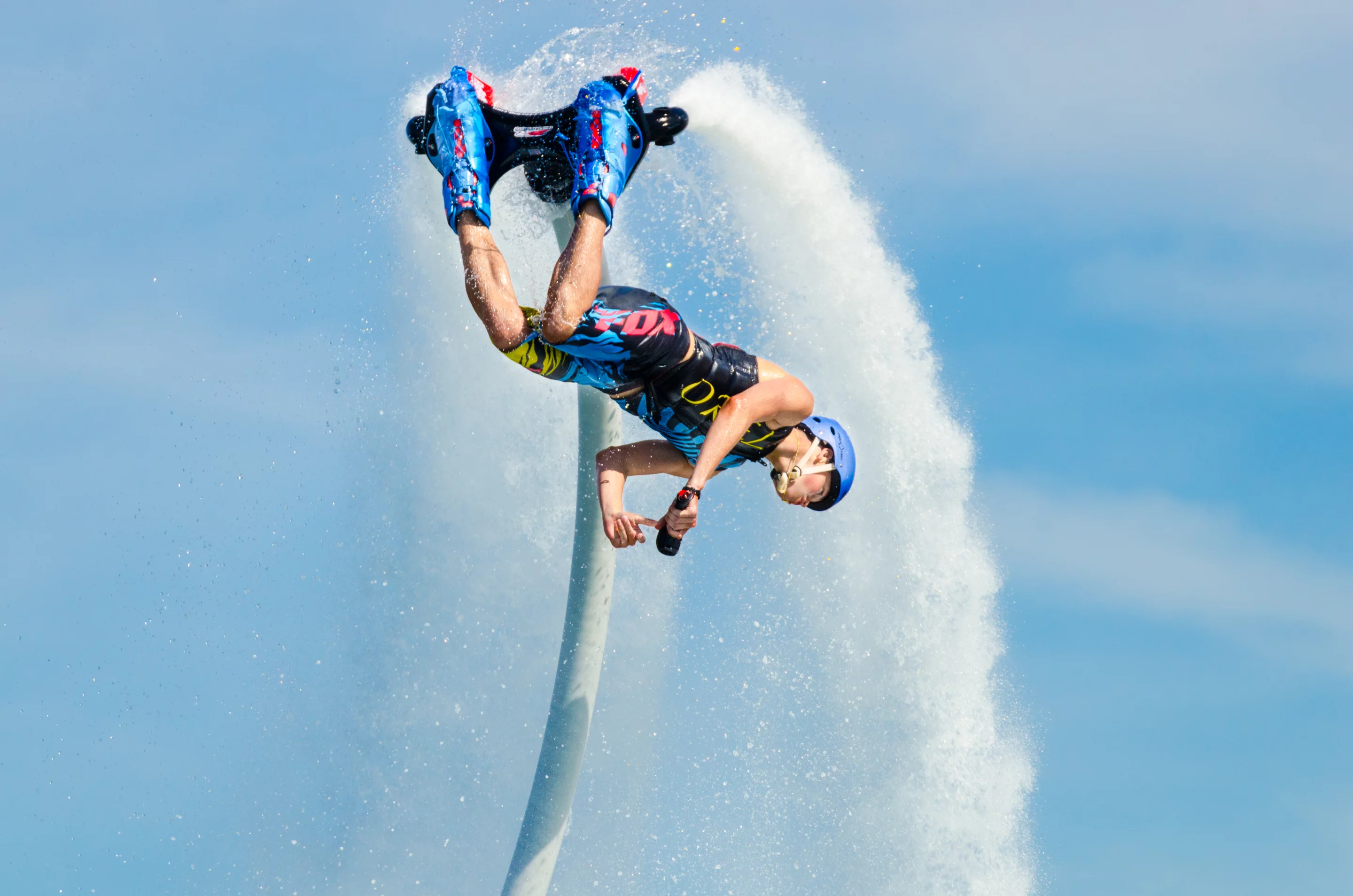 American Jake Orel took third place in the 2014 Flyboard World Cup held in Dubai, December, 2014 (Photo: Liam McKenna)
