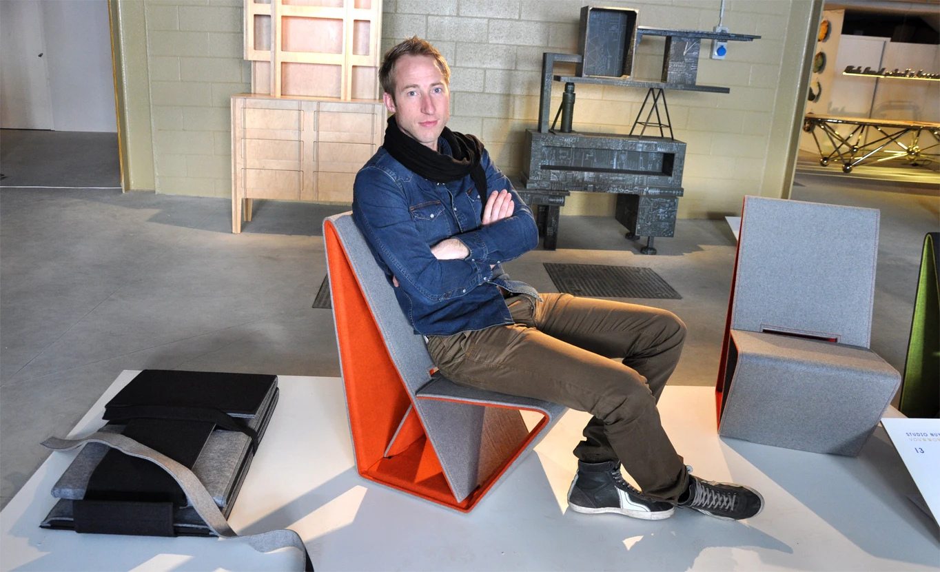 The PET-felt is a durable and resistant material which is produced from recycled plastic soda bottles (photo: Edoardo Campanale/Gizmag)
