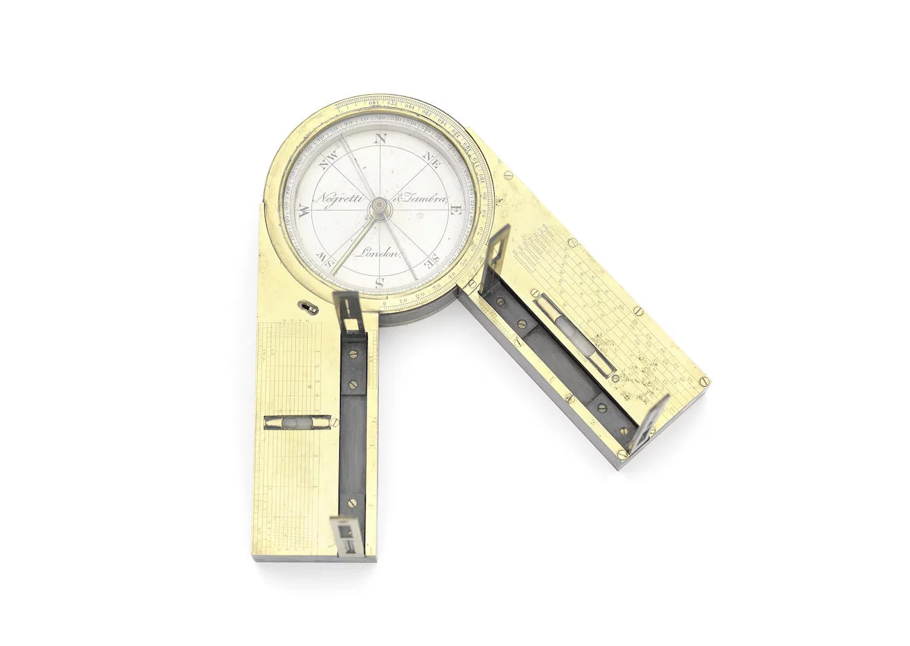 A Nergetti & Zamba surveying compass, English, late 19th century