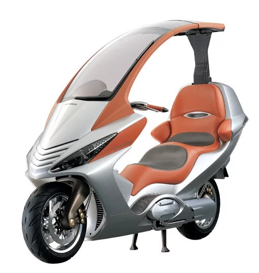 Honda's 750cc Elysium Concept used a CVT and ahad a retractable roof. The Elysium was shown at the 2001 Tokyo Motor Show