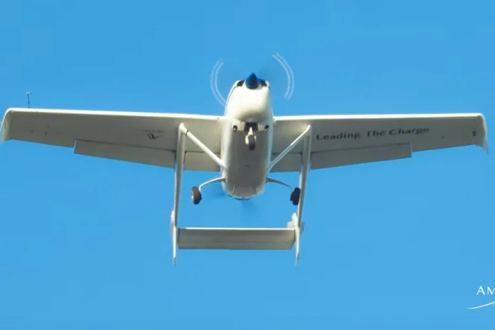 On Thursday, the Ampaire 337 took flight for the first time in a short jaunt at Camarillo Airport